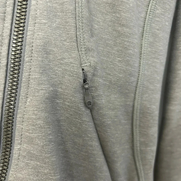 ! Lululemon Athletica Precision Asymmetrical Zip grey Jacket Womens 4 - Picture 4 of 7